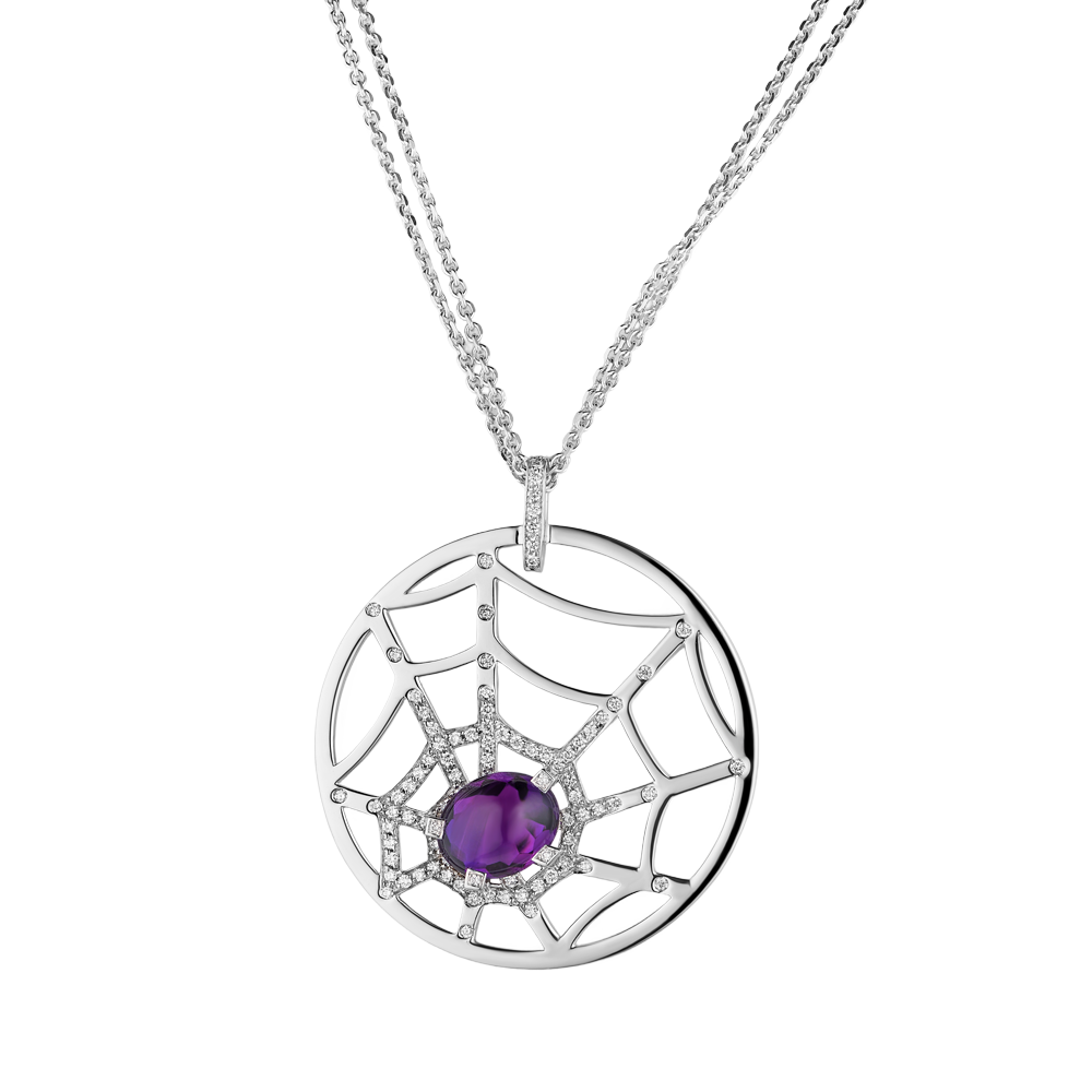 Подвеска Chaumet Attrape Moi Catch Me Spider White Gold Diamond Amethyst(42798) №4