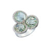 Кольцо No name White Gold & Tourmaline & Diamond(55013) №1