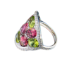 Кольцо Hour Passion Jewellery White Gold & Tourmaline & Peridot & Diamond(51448) №2