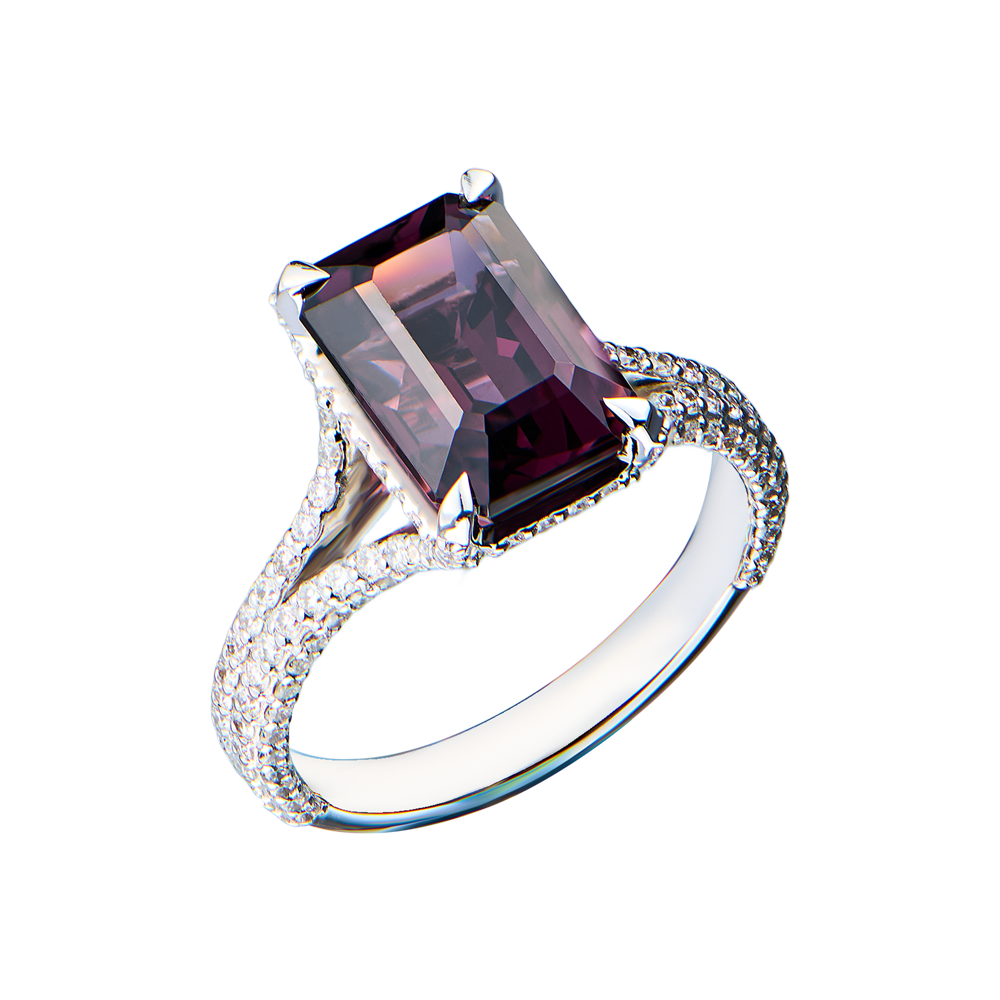 Кольцо GIA 5,56 ct Natural Spinel & Diamonds(52262) №5