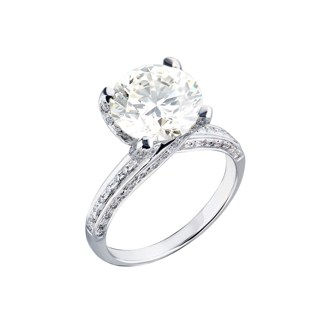 Кольцо No name 4,60 ct N/VS2 Round Cut Brilliant(45506) №5