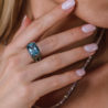 Кольцо Harry Winston Aquamarine & Diamonds & Chrysolite in Platinum(29935) №2