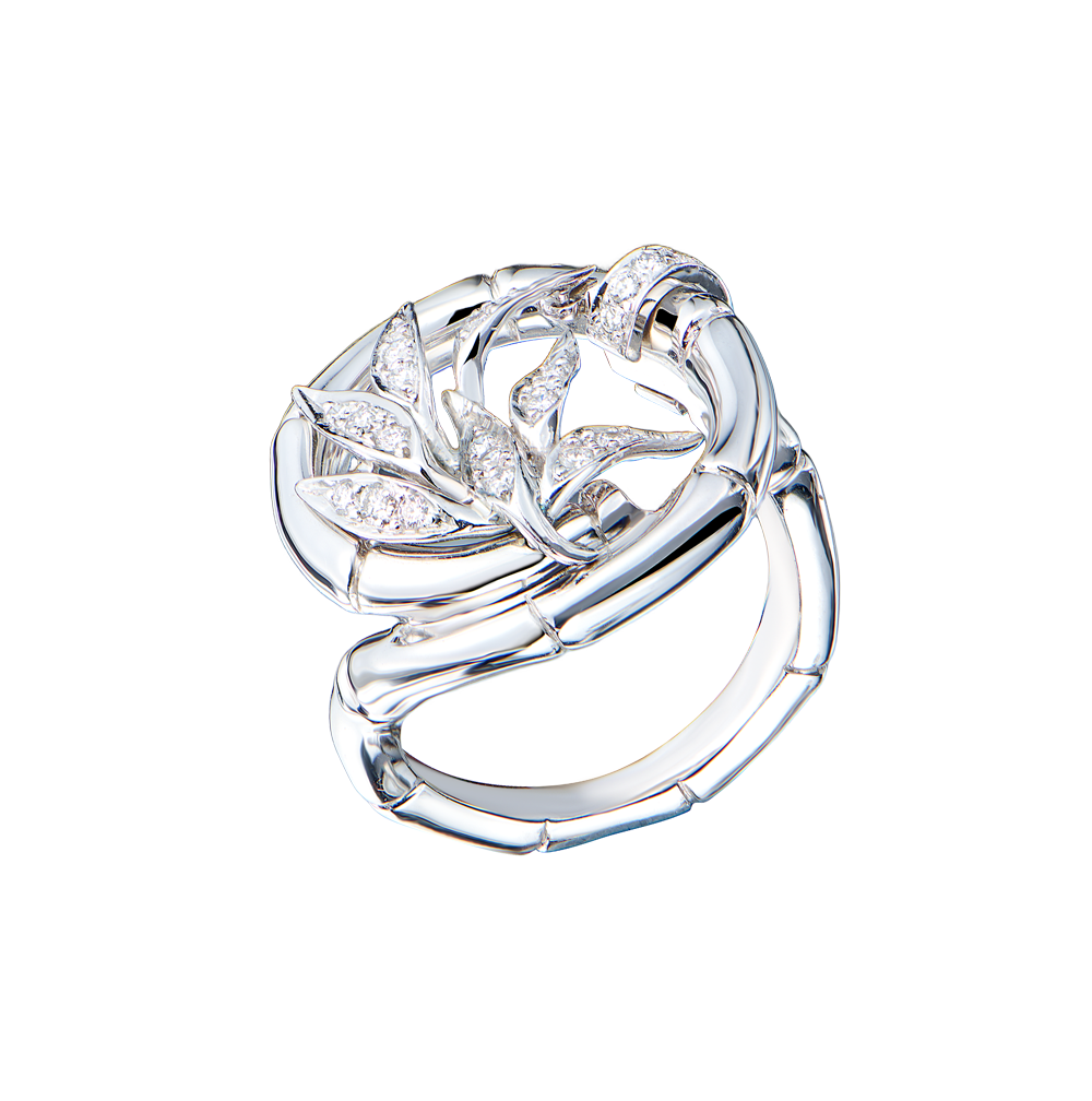 Кольцо Carrera y Carrera Bamboo White Gold & Diamonds DA10514(45495) №5