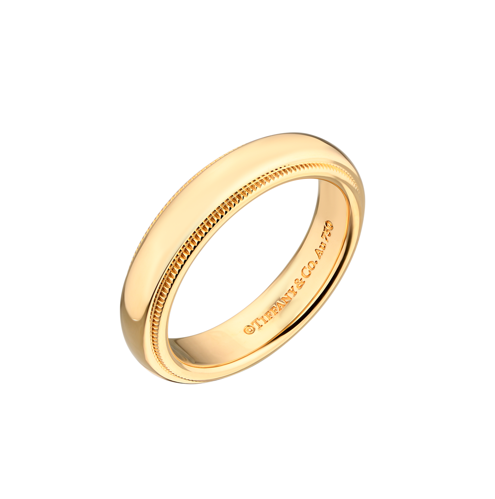 Кольцо Tiffany & Co Milgrain Yellow Gold Wedding Band(29357) №2