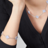 Браслет Van Cleef & Arpels Vintage Alhambra 5 motifs white gold Chalcedony VCARD34700(49896) №2