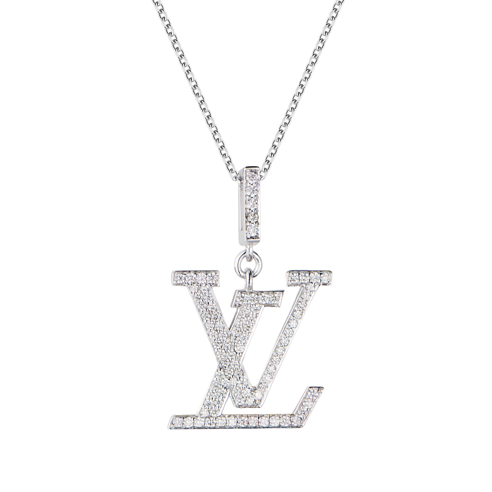 Подвеска No name в стиле Louis Vuitton LV Medium Pendant White Gold And Diamonds(55393) №2