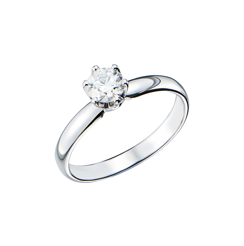 Кольцо No name 0,40 ct F/VVS2 Round Diamond White Gold(54106) №3