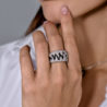 Кольцо Palmiero Jewellery Design 4,20 ct Black & White Round Cut Diamonds(54923) №4