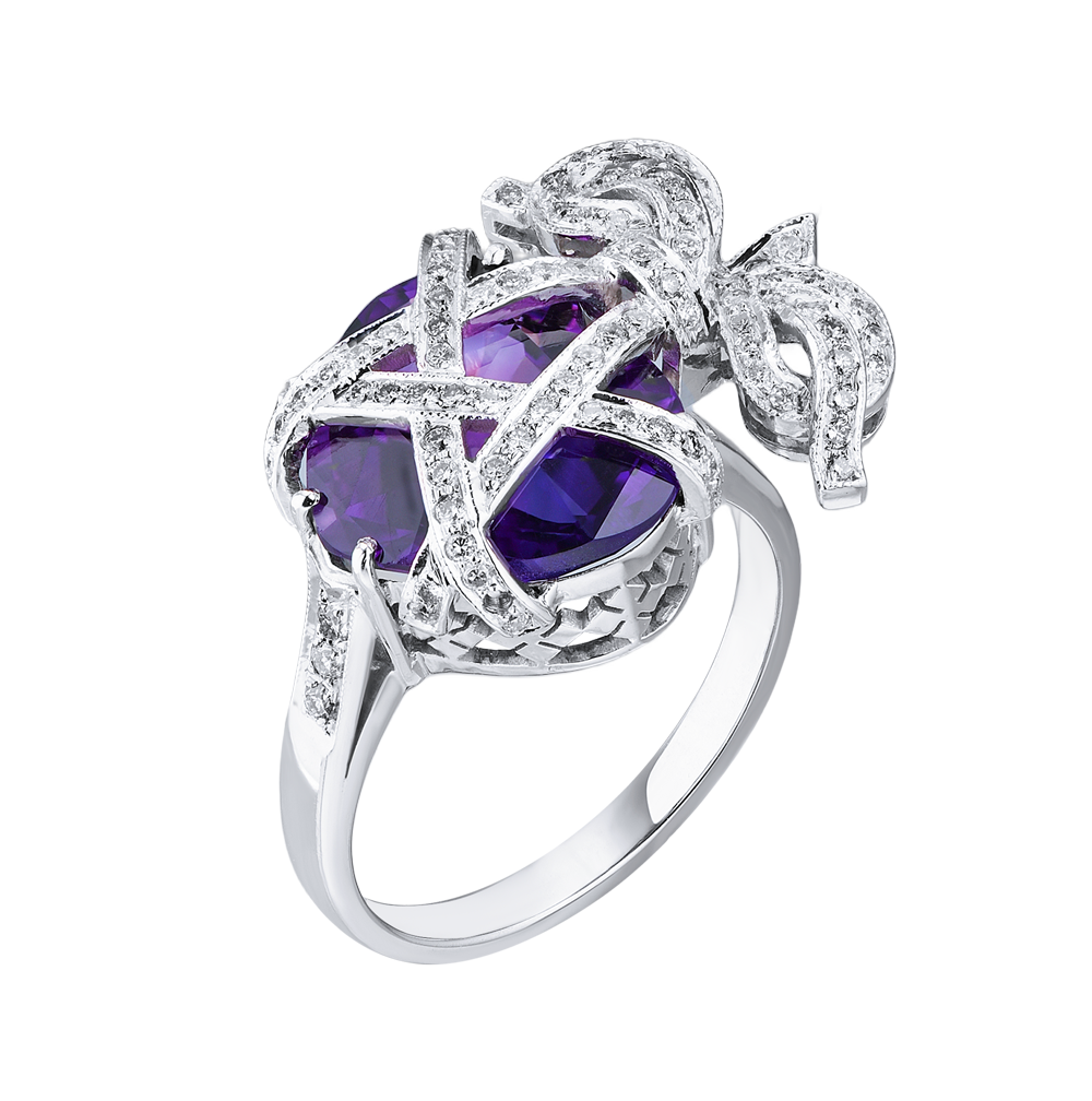 Кольцо Vasily Konovalenko Charming Diamonds 0,86 ct & 10,52 ct Amethyst(37194) №4