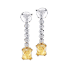 Серьги GIA 1,63 ct - 1.59 ct Natural Fancy Yellow/VS2 Radiant Cut Diamond(41979) №1