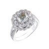Кольцо GIA 1,25 ct Fancy Gray/SI1 Cushion Cut Diamond(26047) №1