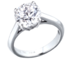 Кольцо No name 3,02 ct G/VVS2 Round Cut Diamond МГУ(43778) №1