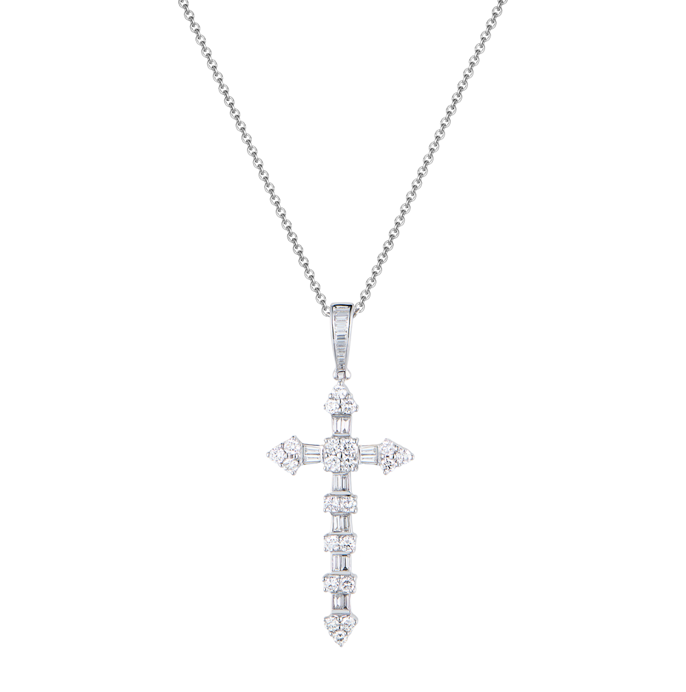 Крест No name 0,46 ct G-H/VS2 White Gold Diamonds(52597) №4