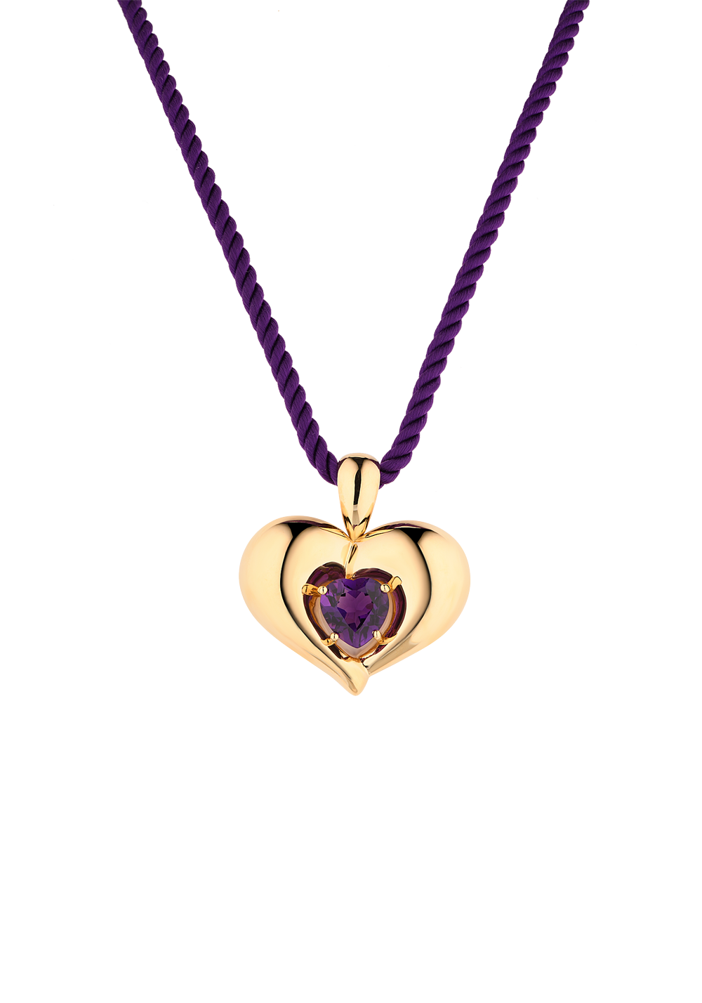 Подвеска Van Cleef & Arpels Open Heart Amethyst & Yellow Gold(26469) №4