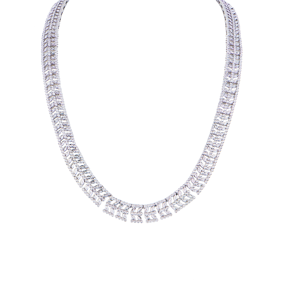 Колье No name 4,41 ct Round Cut Diamonds & White Gold(53039) №3