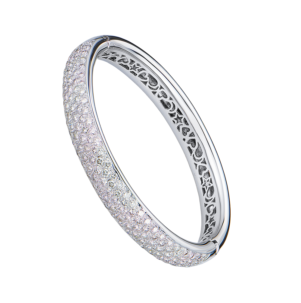 Браслет No name 7,00 ct J/VS2 Round Cut Diamonds & White Gold(49744) №4