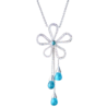 Подвеска No name White Gold Diamond Topaz Lolite Flower(46747) №1