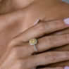 Кольцо GIA 1,03 ct Fancy Light Yellow/SI1 Cushion Cut & White Gold(53552) №4