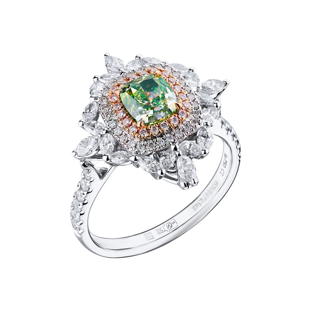 Кольцо Ralfdiamonds Трансформер 1,02 ct Fancy Brownish Greenish Yellow/SI1 & White Multishape Cut Diamonds(41925) №5