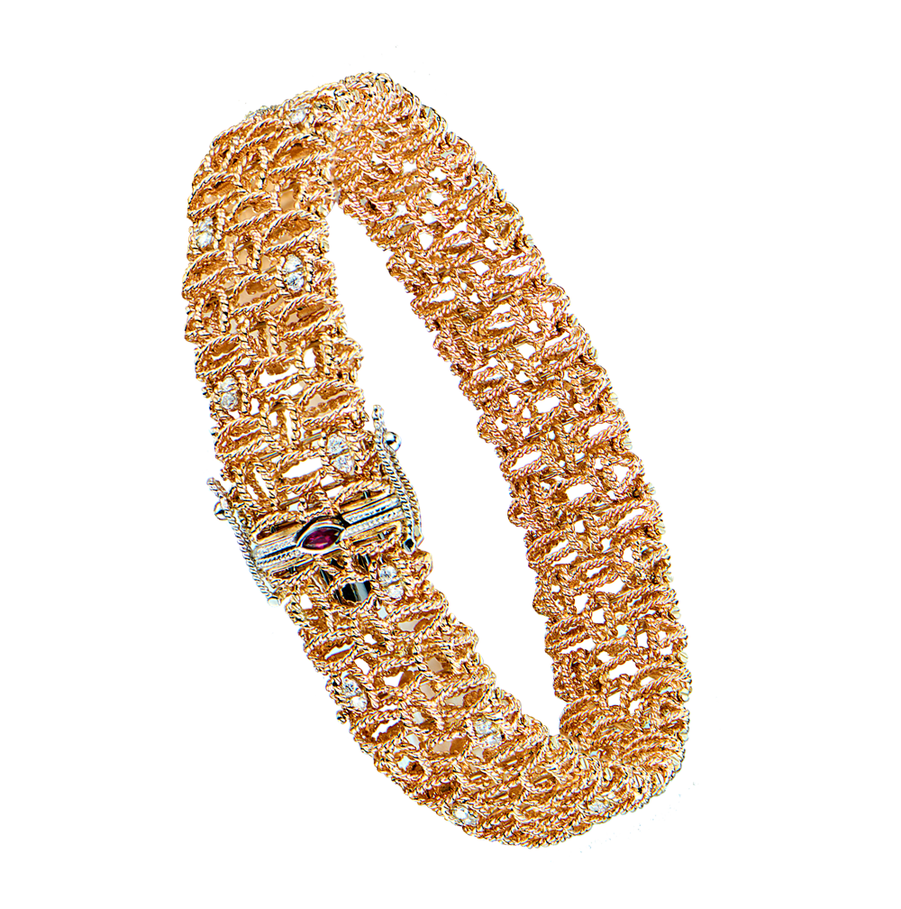 Браслет Roberto Coin New Barocco Collection Rose Gold & Diamonds(46312) №4