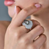 Кольцо No name Black & White Diamonds & White Gold(40978) №2