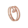 Кольцо Cartier Juste un Clou Double Half-Paved Rose Gold (SIZE 53) CRB4210953(55982) №1
