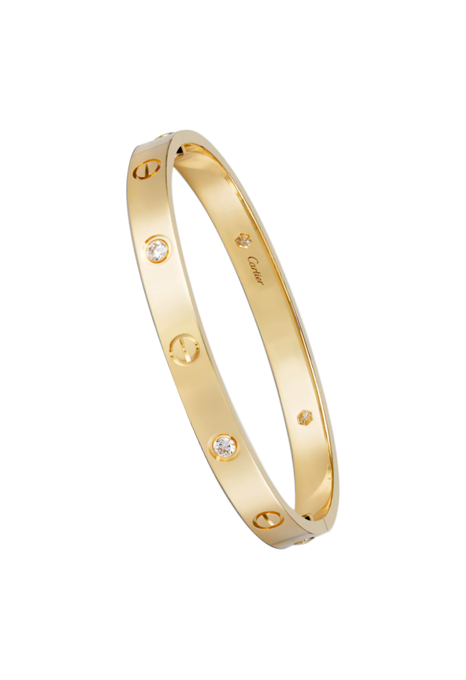 Браслет Cartier Vintage Love 4 Diamonds Yellow Gold (SIZE 16) B6026316(55996) №2