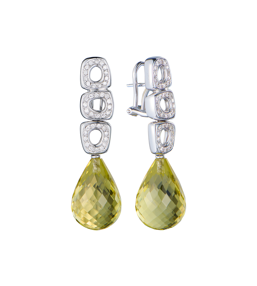 Серьги Antonini Gioielli Peridot & Diamonds White Gold(51938) №4