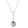 Подвеска Mikimoto 12 мм Black South Sea Pearl & White Gold(44265) №1