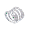 Кольцо No name в стиле Anita Ko Double-Head Diamond Coil Snake Ring(55471) №2