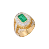 Кольцо Vasily Konovalenko 2,66 ct Emerald & 1,27 ct Diamonds in Yellow Gold(49677) №1