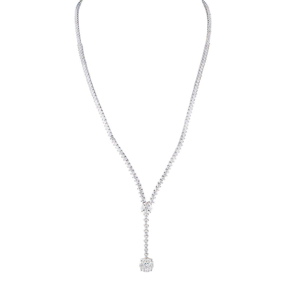 Колье No name 7,29 ct Multishape Cut Diamonds & White Gold(51145) №5