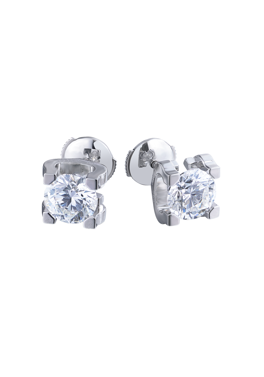 Пусеты Cartier C De 1.50 G/VS2 - 1.51 H/VS2 ct N8504300(13031) №6