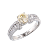Кольцо No name из белого золота 750 пробы с бриллиантами 0,83 ct Q-R/VS1(12987) №1
