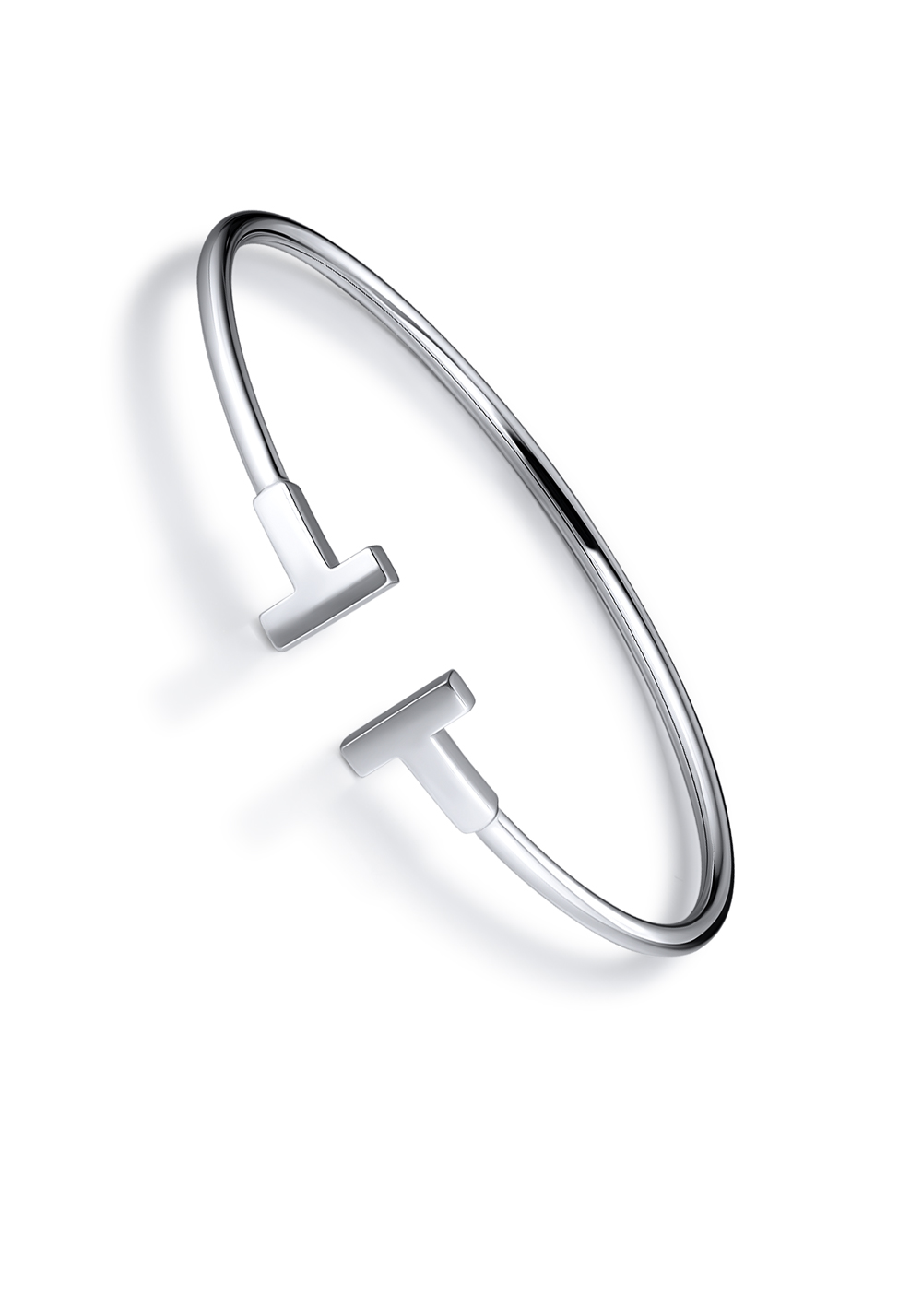 Браслет Tiffany & Co T Narrow Wire Bracelet in White Gold 33419104(55973) №2
