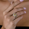 Кольцо GIA 1,21 ct Fancy Yellow/VS2 Radiant Cut & White Gold(53564) №4