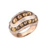 Кольцо No name White Baguette Diamonds & Yellow & Brown old cut Diamonds(40968) №1