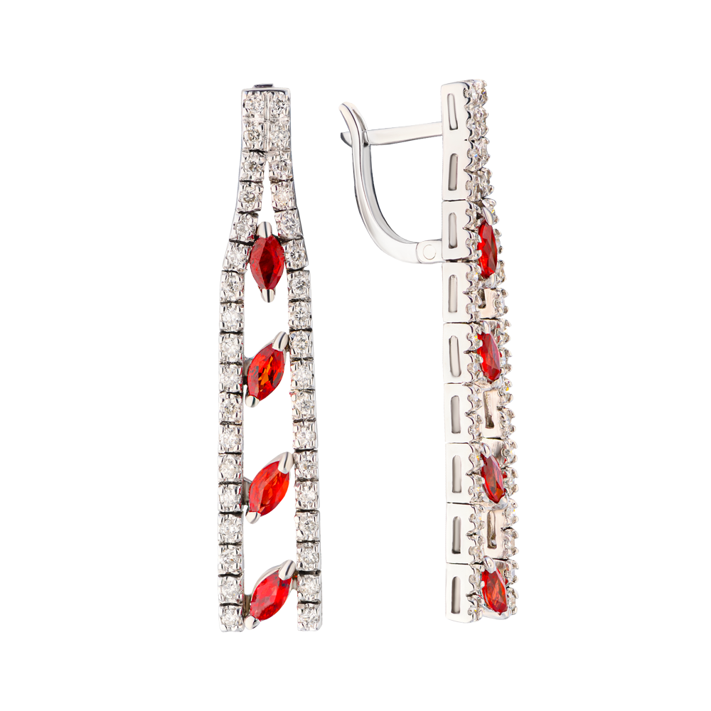 Серьги No name 0,84 ct Diamonds & White Gold(40974) №4