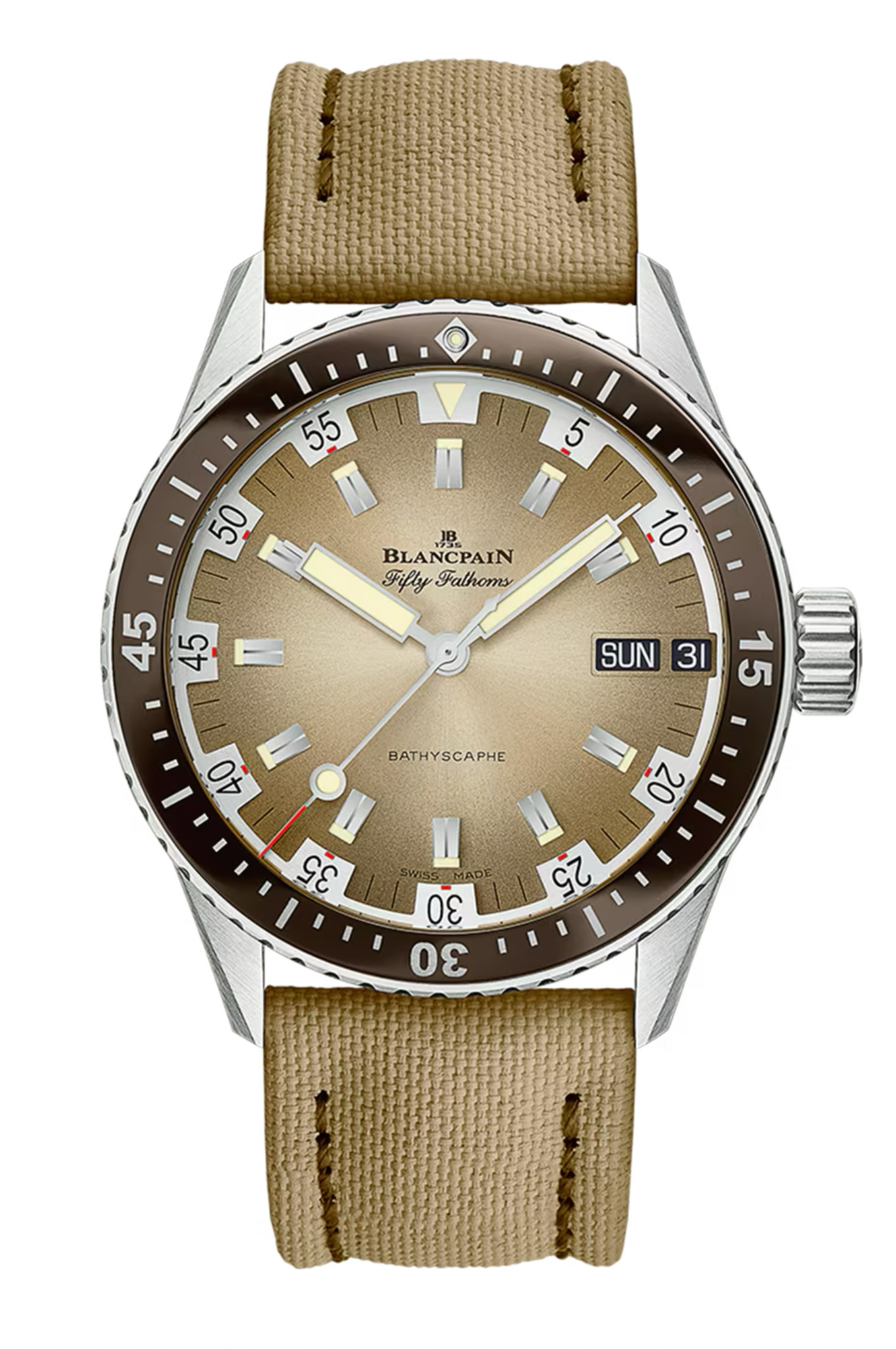 Швейцарские часы Blancpain Bathyscaphe Day Date Desert Edition 50521146(38908) №2