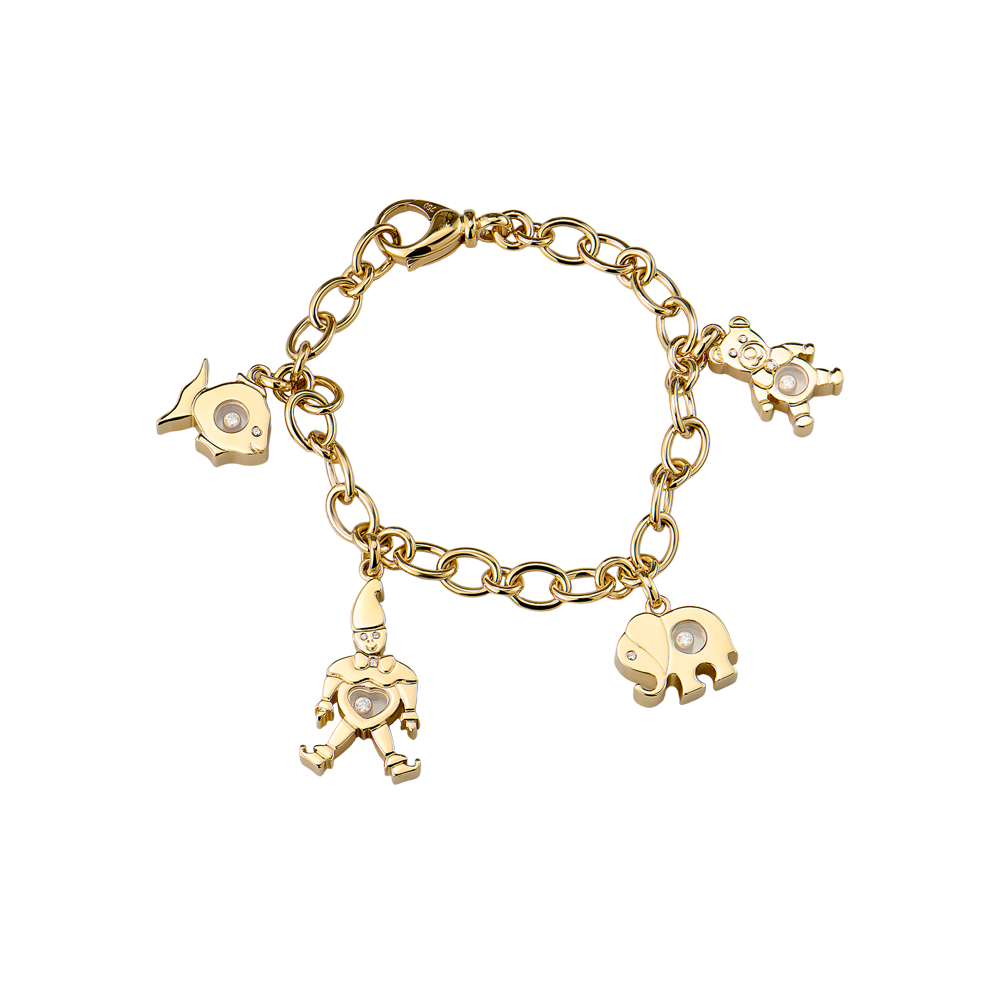 Браслет Chopard Happy Diamonds Charms Yellow Gold Floating Diamonds 856217-20(51398) №4