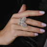 Кольцо No name Butterfly 3,05 ct Round Cut Diamonds & White Gold кольцо - трансформер(44376) №3