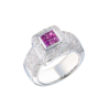 Кольцо No name Rubies & Diamonds & White Gold(46200) №1