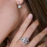 Кольцо Cartier Agrafe White Gold Diamonds 18.0 (57)(40677) №3