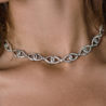 Колье Tiffany & Co Platinum Pavé Diamond Interlock Bow Necklace(52934) №4