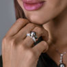 Кольцо Damiani Black Pearl 10 mm & White Gold(46427) №2