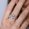 Кольцо Cartier Agrafe White Gold Diamonds 18.0 (57)(40677) №2