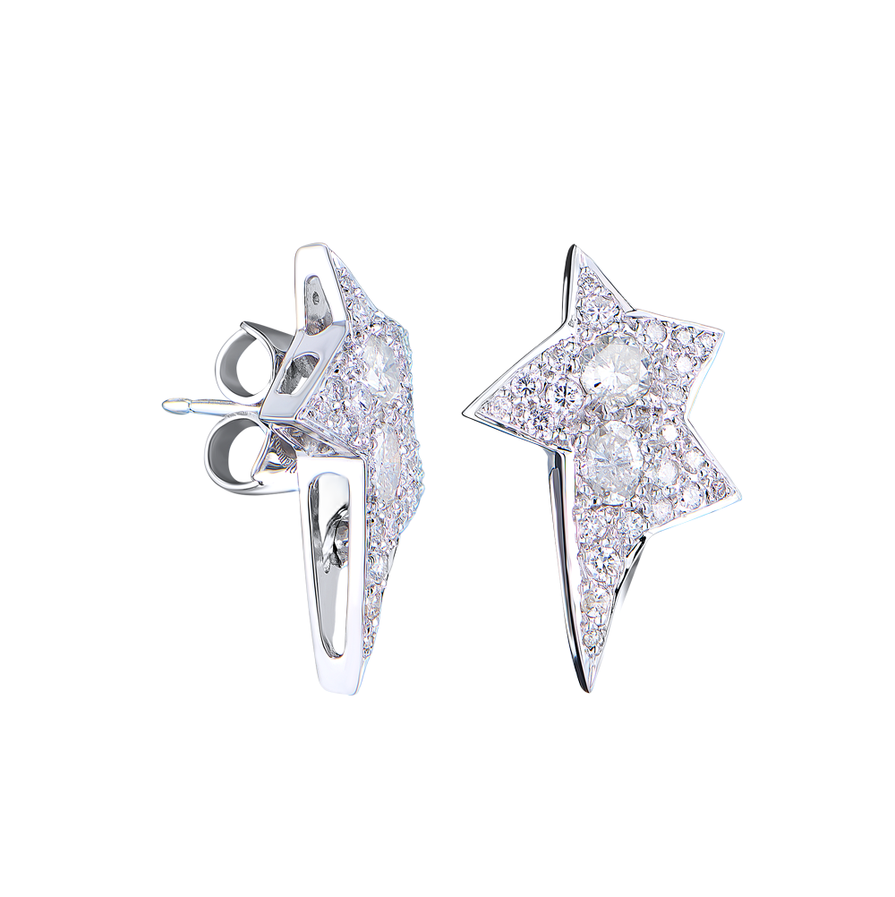 Серьги Ralfdiamonds 1,53 ct Round & Oval Cut Diamonds & White Gold RDE(51644) №4