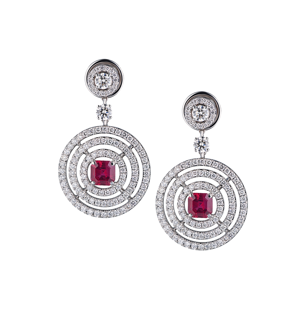 Серьги Graff Bullseye Ruby & Diamond GE19226(18608) №5