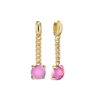 Серьги No name Yellow Gold & Rose Sapphire Earrings(49285) №1