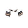 Запонки Baraka Rose Gold & Ceramic & Diamonds(55027) №1